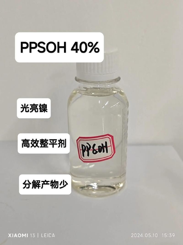 CAS 3918-73-8 1- ((2-Hydroxy-3-Sulfopropyl) -Pyridinium Betain PPSOH 40% Aditivos para electroplatagem de níquel